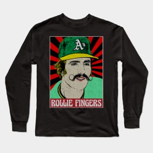 Rollie Fingers 80s Pop Art Fan Art Long Sleeve T-Shirt